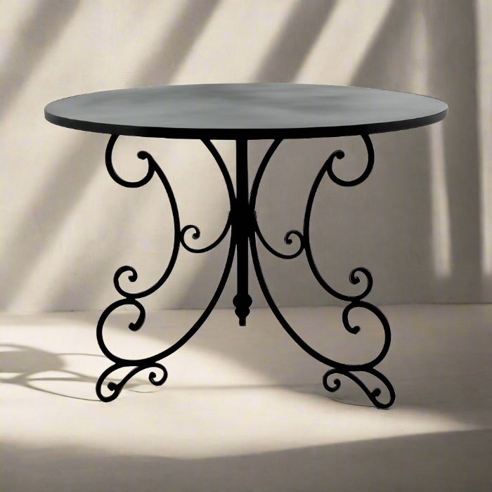 French Style Metal Garden Table Black – Luxury Co