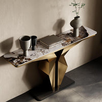 Hallway Modern Console Table Marble Top