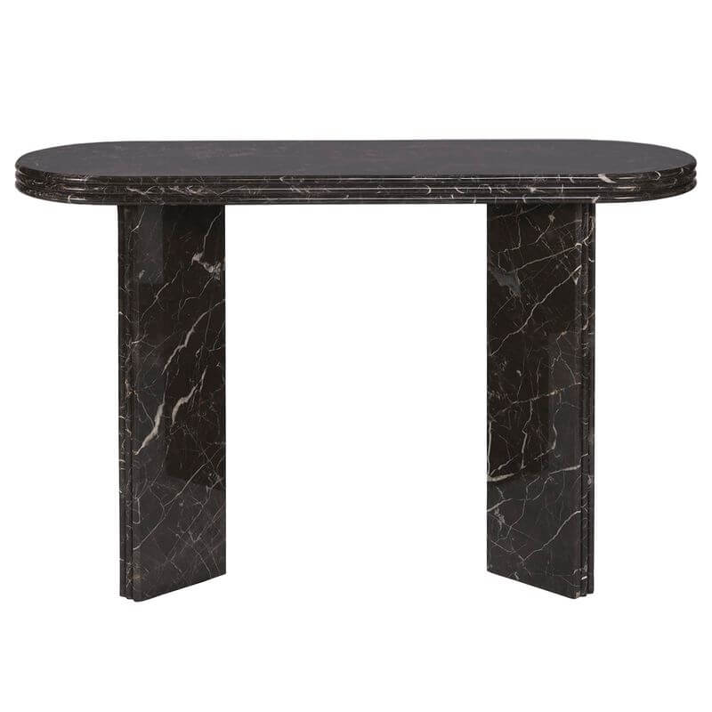 Andre Gold Inlay Marble Console Table