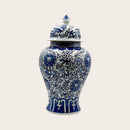 Antique Chinoiserie Blue and White Ceramic Ginger Jar - 46cm