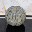 Artisan Crackle Glass Vase Grey Beige