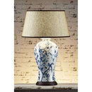 Ashleigh White Blue Ceramic Table Lamp 57cm