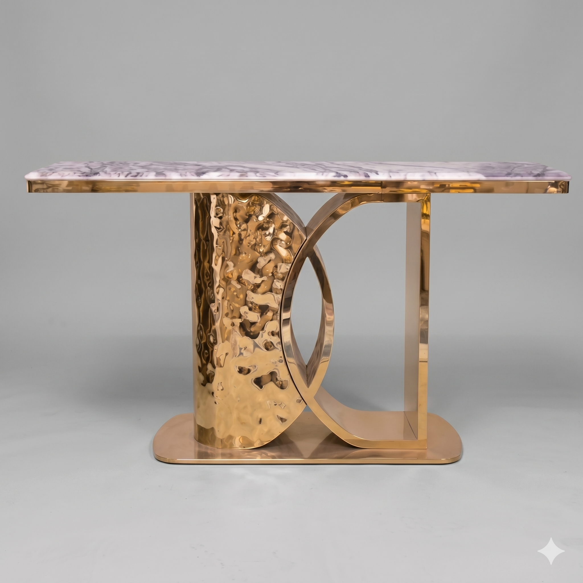 Gold Stainless Steel Console Table - 160cm