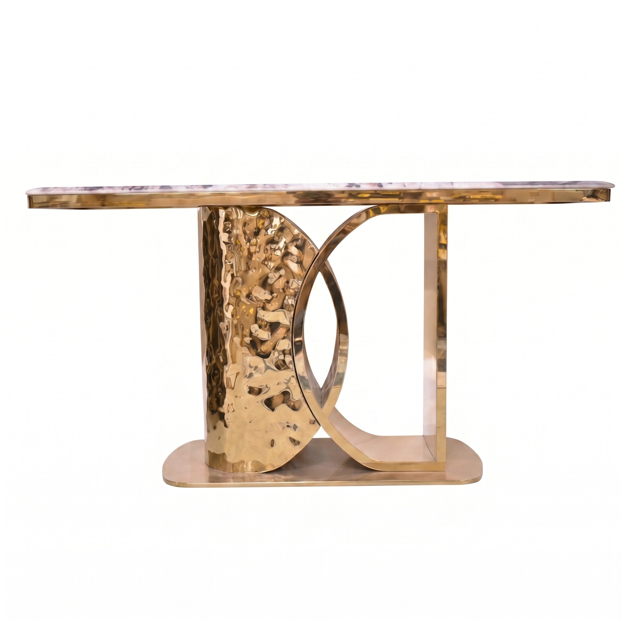 Gold Stainless Steel Console Table - 160cm