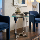 Aurelia Square Glass & Acrylic Side Table
