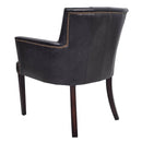 Ballard Worn Coal Leather Chair 85cm