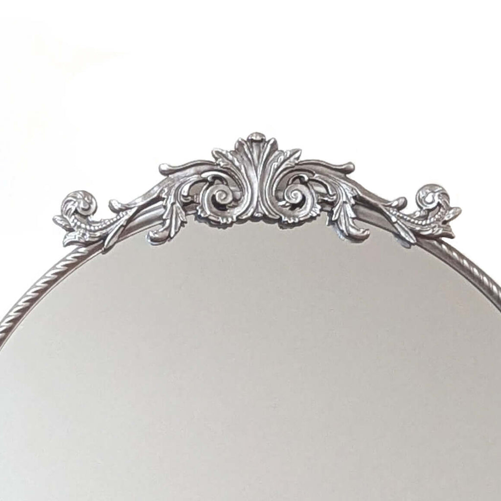 Baroque Silver Round Wall Mirror 60cm