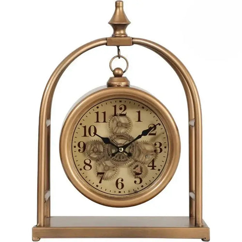 Basil Antique Gold Gear Table Clock 55cm