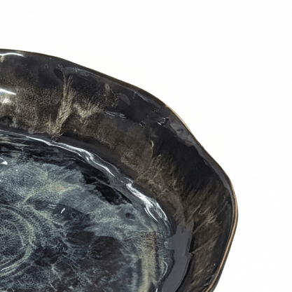 Belia Artisan Blue Stoneware Platter