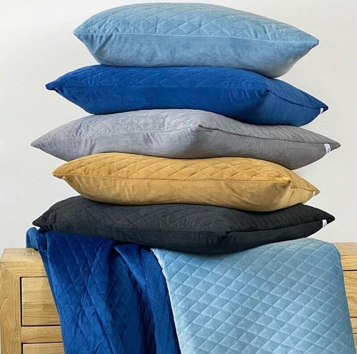 Bolero Navy Velvet Cushion Cover 60cm