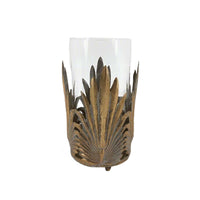 Botanical Antique Gold Palm Leaf Holder