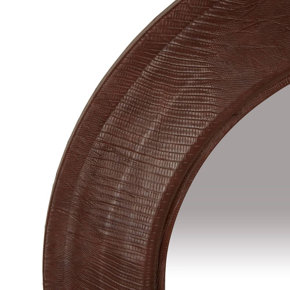 Bowie Coco Brown Round Wall Mirror 70cm