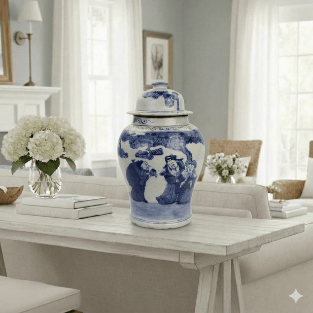 Chinese Blue White Porcelain Ginger Jar