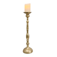 Classic Antique Gold Metal Candle Holder