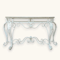 Vintage Wrought Iron Console Table - 138cm