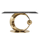 Sculptural Gold Base Console Table - 160cm