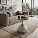 Elysian Smoked Glass & Hammered Side Table