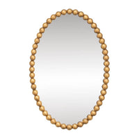 Esme Gold Leaf Oval Wall Mirror 76cm