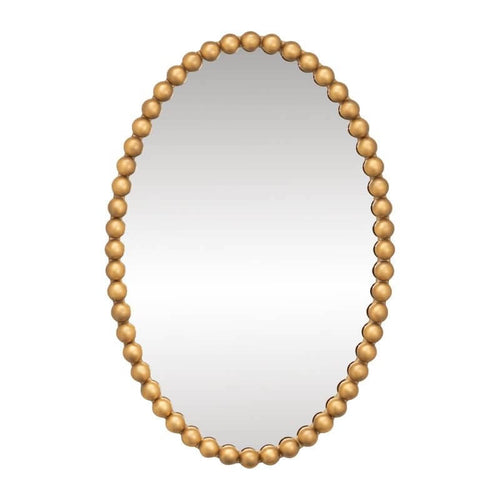 Esme Gold Leaf Oval Wall Mirror 76cm