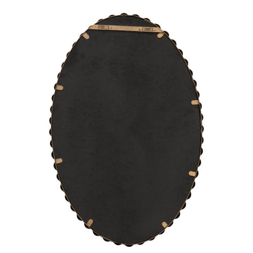 Esme Gold Leaf Oval Wall Mirror 76cm