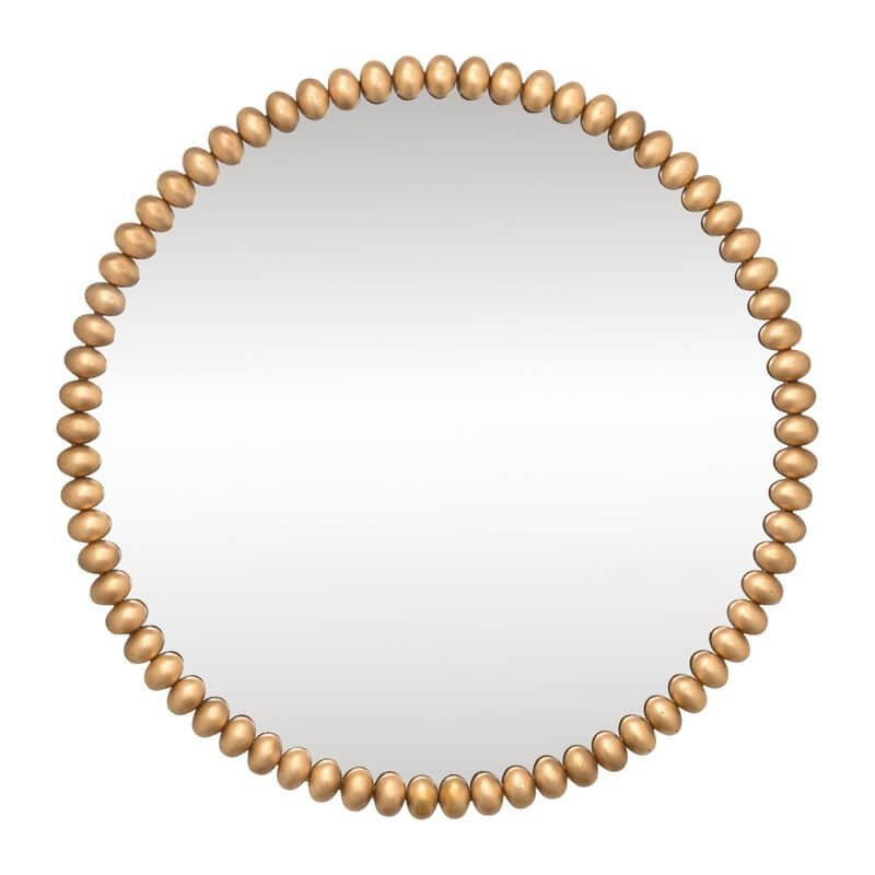 Esme Gold Leaf Round Wall Mirror 105cm