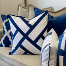 Fremantle Navy Trellis Cushion Cover 55cm