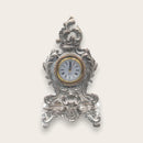 French Country Matte White Table Clock - 25cm