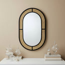 French Country Metal Wood Wall Mirror