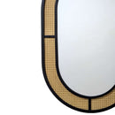 French Country Metal Wood Wall Mirror