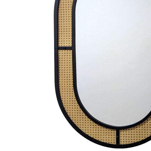 French Country Metal Wood Wall Mirror