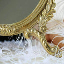 French Makeup Mirror Rustic Gold Makeup Mirror - 35cm
