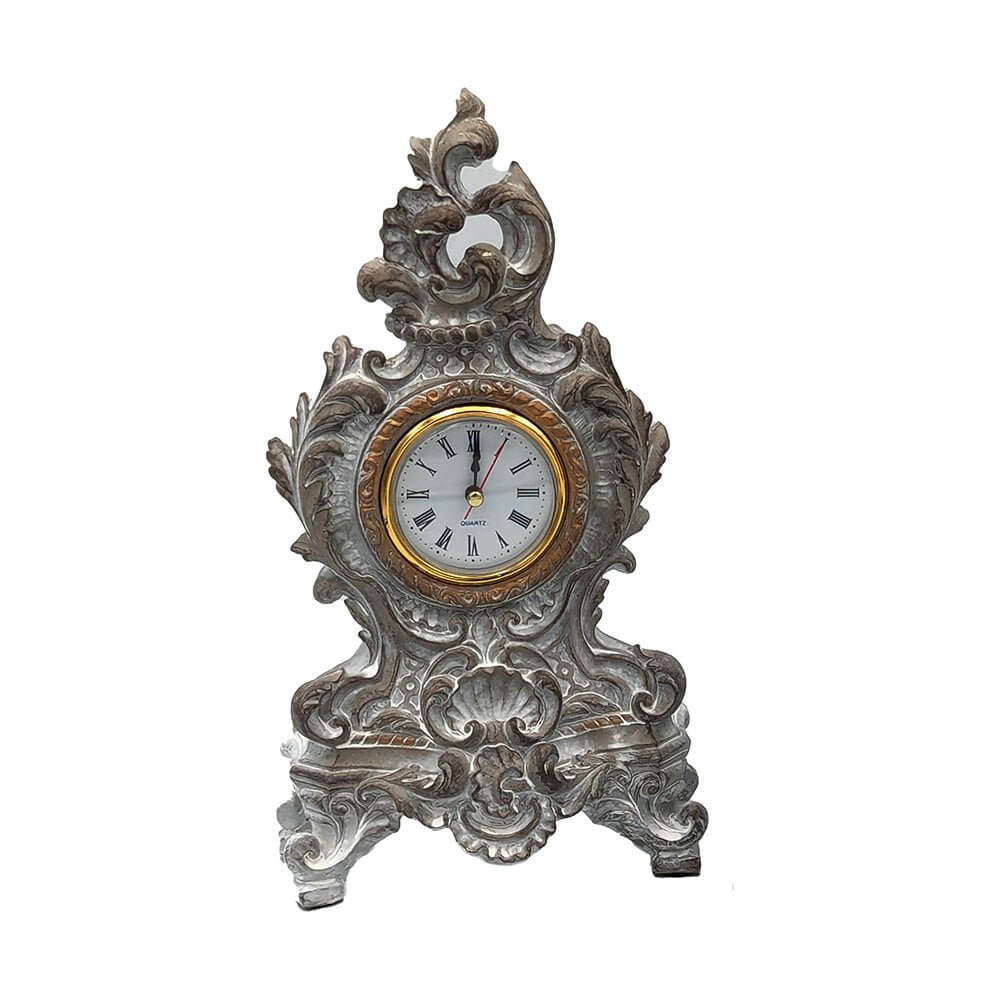 French Vintage Baroque Style Table Clock