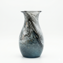 Marbled Teal Ceramic Baluster Vase - 37cm