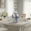 Blue and White Blossom Ceramic Ginger Jar