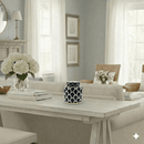 Navy Scallop Ceramic Ginger Jar - Small