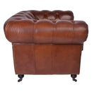 Hampton Court Aged Leather Chesterfield Chair