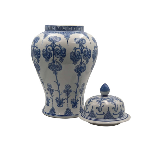 Hand-Painted Blue White Ginger Jar Set