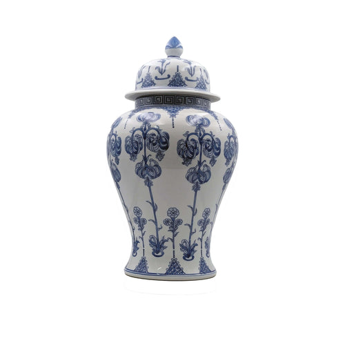 Hand-Painted Blue White Ginger Jar Set