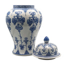 Hand-Painted Chinoiserie Floral Statement Jar