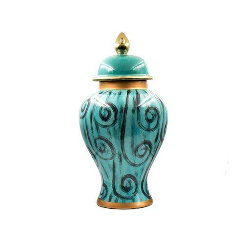 Isabella Art Deco Ceramic Tabletop Jar