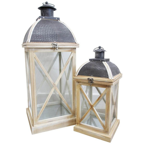 Isles Coastal White Lantern Set of 2