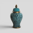 Abstract Face Ceramic Ginger Jar - 39cm
