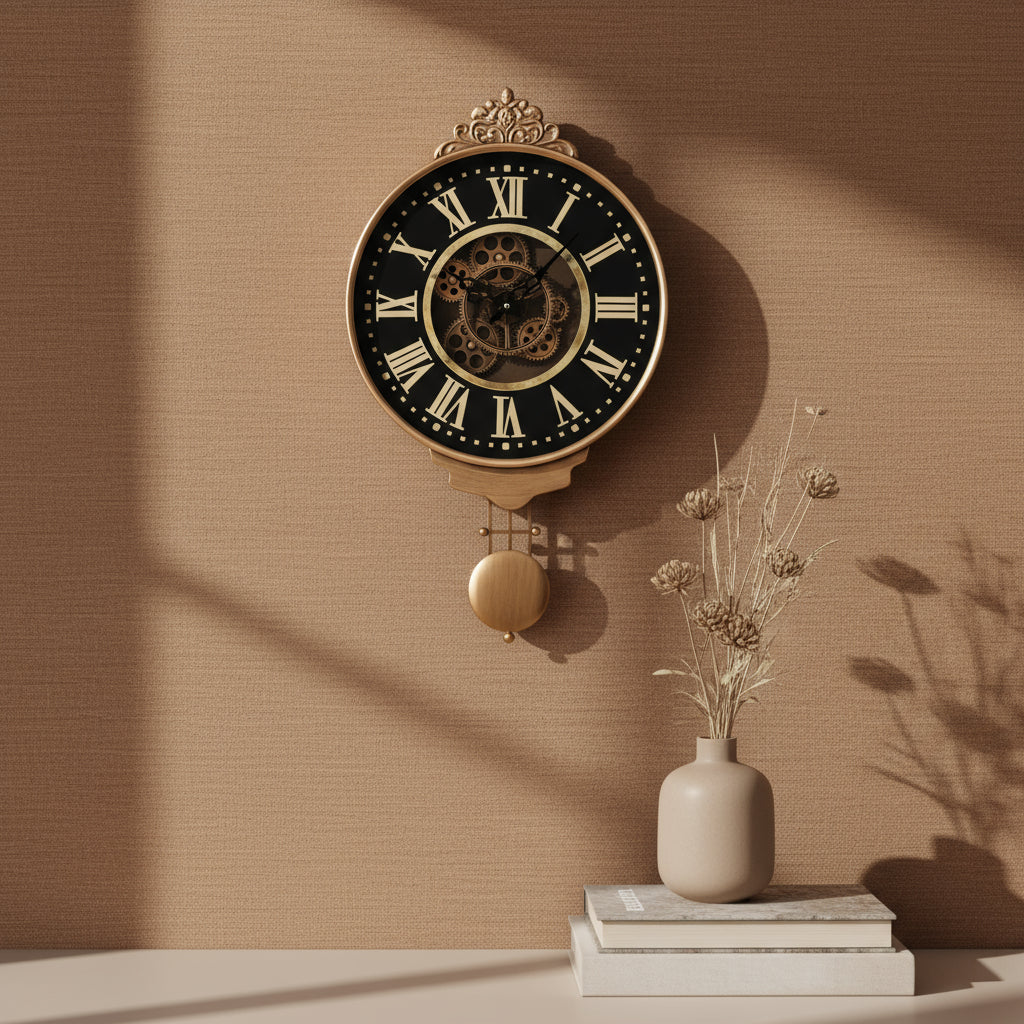 Kent Vintage Pendulum Wall Clock 63cm