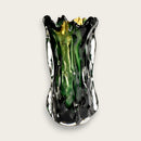 Murano Style Forest Green Glass Vase - 34cm