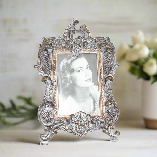 French Country Rustic Picture Frame Gold/Grey 