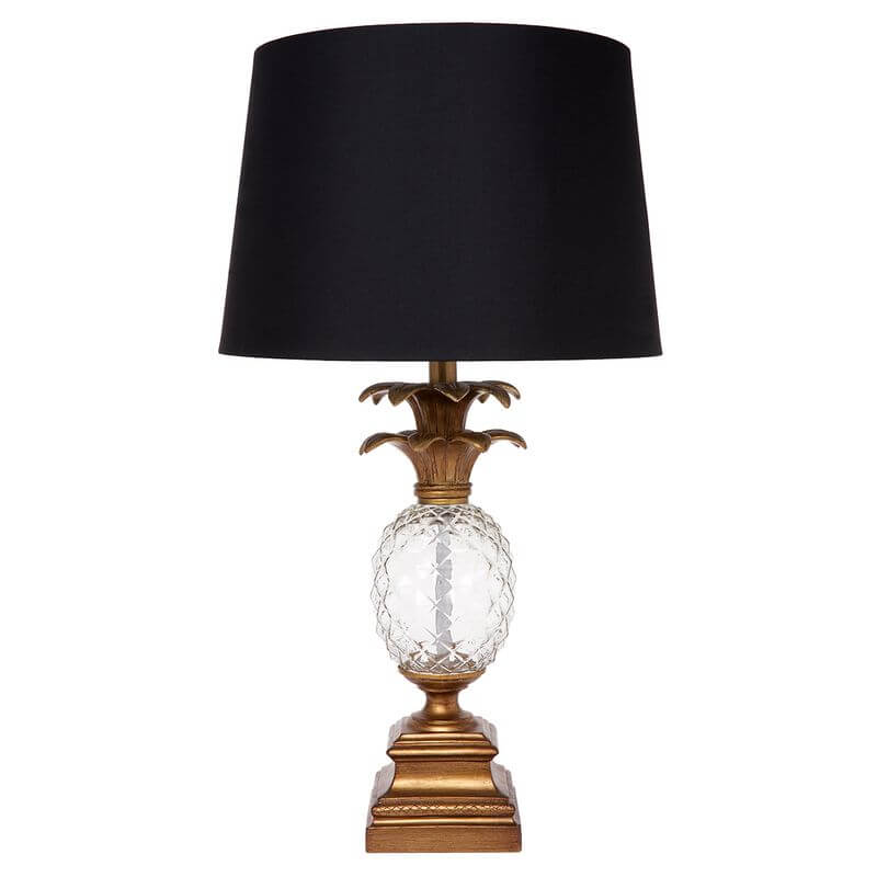 Langley Pineapple Glass Table Lamp 66cm