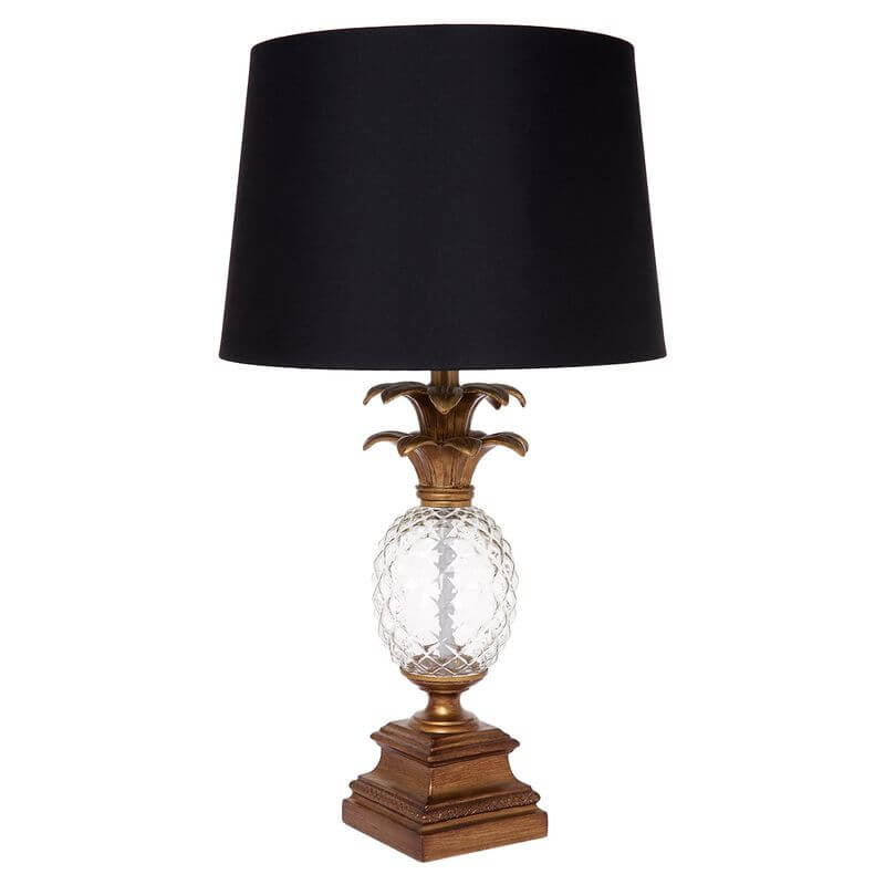 Langley Pineapple Glass Table Lamp 66cm