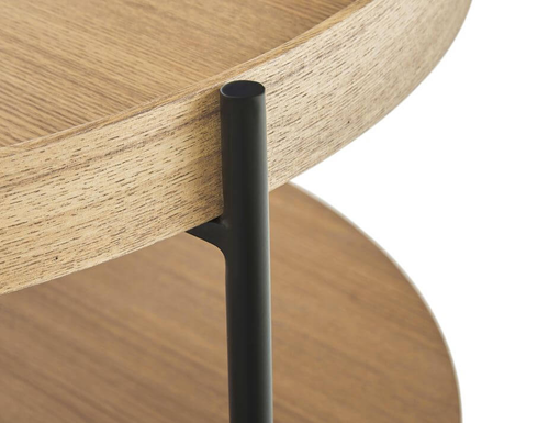 Layer Natural Wood Round Coffee Table 90cm