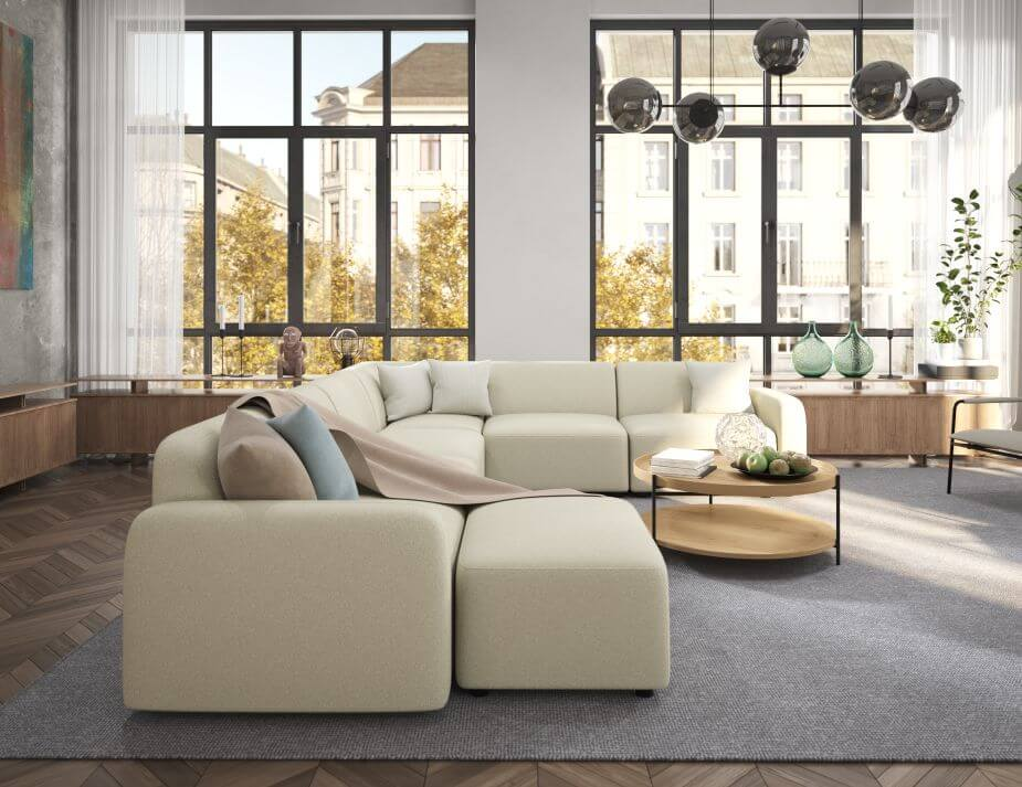 Layer Natural Wood Round Coffee Table 90cm