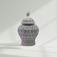 Textured Pastel Ceramic Ginger Jar
